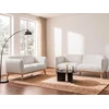 Beliani Trivietė sofa LJUNG, balta boucle
