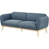 Beliani Trivietė sofa LJUNG, mėlyna