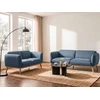 Beliani Trivietė sofa LJUNG, mėlyna