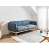 Beliani Trivietė sofa LJUNG, mėlyna