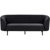 Beliani Trivietė sofa LOEN juoda