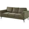 Beliani Trivietė sofa LOUSTO Žalia