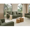 Beliani Trivietė sofa LOUSTO Žalia