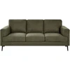 Beliani Trivietė sofa LOUSTO Žalia