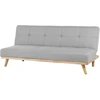 Beliani Trivietė sofa lova FROYA Šviesiai pilka