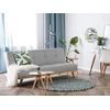 Beliani Trivietė sofa lova FROYA Šviesiai pilka