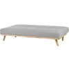 Beliani Trivietė sofa lova FROYA Šviesiai pilka