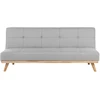 Beliani Trivietė sofa lova FROYA Šviesiai pilka