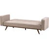 Beliani Trivietė sofa-lova HJULBY Šviesiai ruda