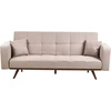 Beliani Trivietė sofa-lova HJULBY Šviesiai ruda