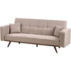 Beliani Trivietė sofa-lova HJULBY Šviesiai ruda