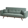 Beliani Trivietė sofa-lova HJULBY žalia