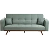 Beliani Trivietė sofa-lova HJULBY žalia