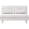 Beliani Trivietė sofa-lova JERSLEV, kreminės spalvos