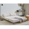 Beliani Trivietė sofa-lova JERSLEV, kreminės spalvos