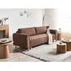 Beliani Trivietė sofa-lova KVAM Boucle ruda su daiktadėže