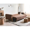 Beliani Trivietė sofa-lova KVAM Boucle ruda su daiktadėže