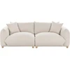Beliani Trivietė sofa LUVOS smėlio spalvos