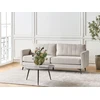 Beliani Trivietė sofa MALA šviesi smėlio spalva