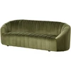 Beliani Trivietė sofa MALUNG, veliūras, tamsiai žalia