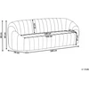 Beliani Trivietė sofa MALUNG, veliūras, tamsiai žalia