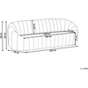 Beliani Trivietė sofa MALUNG, veliūrinė, smėlio spalvos
