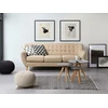 Beliani Trivietė sofa MOTALA, smėlio spalvos