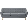 Beliani Trivietė sofa MOTALA šviesiai pilka