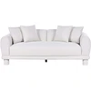Beliani Trivietė sofa PORI, kreminė balta