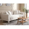 Beliani Trivietė sofa PORI, kreminė balta