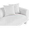 Beliani Trivietė sofa PORI, kreminė balta