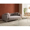 Beliani Trivietė sofa PORI smėlio pilkos spalvos