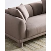 Beliani Trivietė sofa PORI smėlio pilkos spalvos