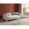 Beliani Trivietė sofa PORI Šviesiai pilka