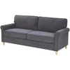 Beliani Trivietė sofa RONNEBY veliūrinė tamsiai pilka
