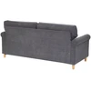 Beliani Trivietė sofa RONNEBY veliūrinė tamsiai pilka