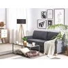 Beliani Trivietė sofa RONNEBY veliūrinė tamsiai pilka
