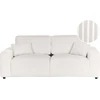 Beliani Trivietė sofa SANDORA iš velveto audinio, kreminė balta