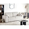 Beliani Trivietė sofa SANDORA iš velveto audinio, kreminė balta