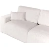 Beliani Trivietė sofa SANDORA iš velveto audinio, kreminė balta
