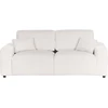 Beliani Trivietė sofa SANDORA iš velveto audinio, kreminė balta