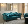 Beliani Trivietė sofa „SKIEN“, žydra veliūrinė
