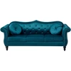 Beliani Trivietė sofa „SKIEN“, žydra veliūrinė