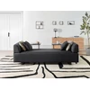 Beliani Trivietė sofa SOKNA juoda su staliukais