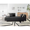 Beliani Trivietė sofa SOKNA juoda su staliukais