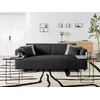 Beliani Trivietė sofa SOKNA juoda su staliukais