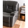 Beliani Trivietė sofa su elektrine relaksacijos funkcija BERGEN Velūras tamsiai pilka