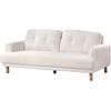 Beliani Trivietė sofa TUVE, balta boucle medžiaga