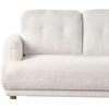 Beliani Trivietė sofa TUVE, balta boucle medžiaga