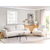 Beliani Trivietė sofa TUVE, balta boucle medžiaga